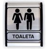 Indicator semnalizare Toaleta mixta, aluminiu, 12 x 10 cm