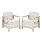 Scandi linea duo fotoliu de grădină gri-bej pietriș