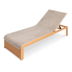 Prosop pentru sezlong Jemidi, 75 x 200 cm, Bej, Bumbac organic, 54889.11