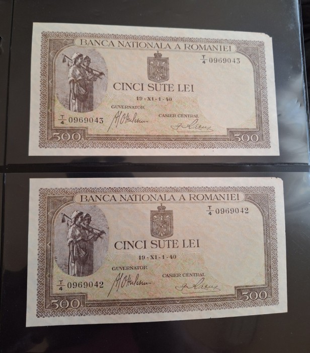 Romania 500 lei 01.11.1940 consecutive