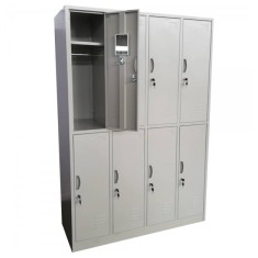 Vestiar metalic Premium 8 usi (4x2) 1200x500x1800 mm (LxlxH), Neasamblat, PLUS