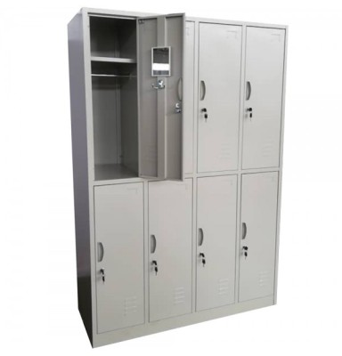 Vestiar metalic Premium 8 usi (4x2) 1200x500x1800 mm (LxlxH), Neasamblat, PLUS foto