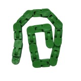 Jucarie senzoriala antistres, flippy, fidget toys, puzzle de imbinat tip sarpe, 24 piese, +3 ani, verde