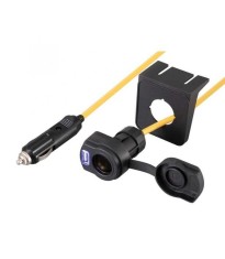 Incarcator prelungitor auto 3.6m bricheta 12V 10A +USB 5V 2.4A AWG18-2x0.82mm2/R6mm SAL
