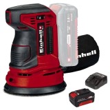 Einhell TE-RS 18 Li PXC + Starter Kit - Slefuitor cu excentric 125 mm + Set 1 acumulator si incarcator Li-Ion 18 V 4 Ah