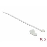 Set 10 bride L 300 x W 4.8 mm + 10 cleme montare 12.7 mm Alb, Delock 18869