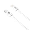 Cablu Date si Incarcare USB-C - Lightning XO Design NB-Q189A, 20W, 1m, Alb, Apple