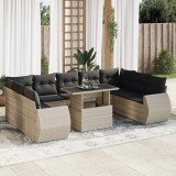 Gossi set canapele de gradina cu perne 10 piese gri deschis poliratan