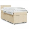 VidaXL Pat box spring cu saltea, crem, 100x200 cm, textil 3286984