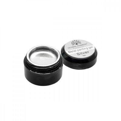 Metalic Gel pentru pictura, Global Fashion, 5g, Metal Silver foto