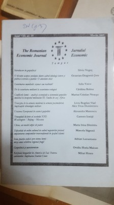 Jurnalul Economic, The Romanian Economic Journal, Nr. 15, martie 2005 foto