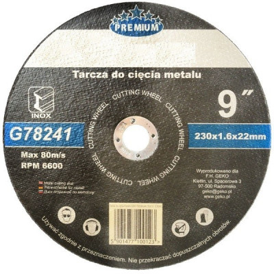 Disc pentru taiere metal 230x1.6x22.2 mm foto