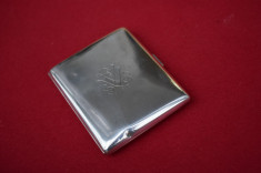 Tabachera din Argint masiv 925 Norvegia - 140 grame / datata 1968 foto