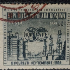 Romania 1954 Lp 373 Conferința internațională a muncitorilor serie 1v stampilata