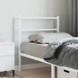 VidaXL Tăblie de pat metalică, alb, 75 cm