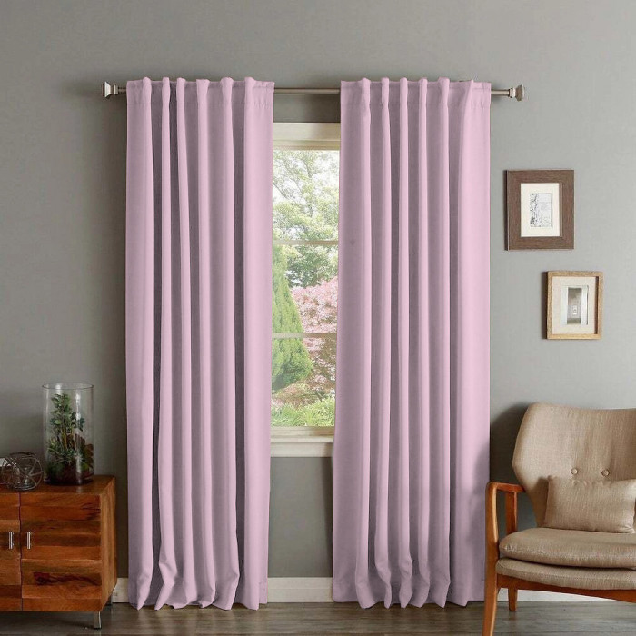 Draperie din catifea cu rejansa transparenta cu ate pentru galerie, Madison, 150x210 cm, densitate 700 g/ml, Periwinkle, 1 buc