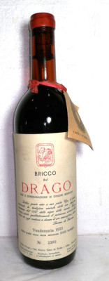 69 vin rosu bricco del drago,dos, recoltare 1973 cl 72 gr 12 sticla 2392/21022 foto