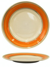 Farfurie ceramica 26,5cm cu dunga orange Raki foto