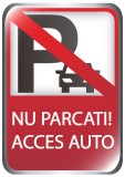 Sticker Indicator Nu Parcati - Acces Auto - 21,5x30 cm