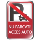 Sticker Indicator Nu Parcati - Acces Auto - 21,5x30 cm