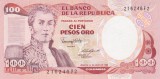 Bancnota Columbia 100 Pesos Oro 1986 - P426b UNC ( vezi descriere )