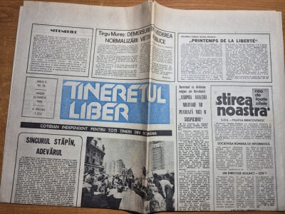 ziarul tineretul liber 23 martie 1990 foto