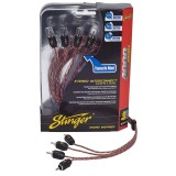 Cablu RCA coaxial Stinger 4 canale, 5,2 m, fir rasucit, tata-tata