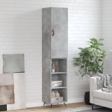 Cumpara ieftin Dulap &icirc;nalt, gri beton, 34,5x34x180 cm, lemn prelucrat