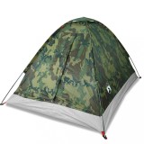Cort de camping cupola pentru 2 persoane, camuflaj, impermeabil