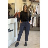 Pantaloni jeansi dama cu irizatie metalica