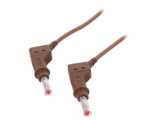 Cablu de măsurare 32A mufă banană 4 mm maro