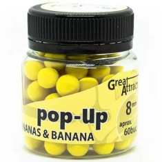 Pop Up Addicted Carp Baits Ananas &amp; Banana, 8mm, aprox 60buc/borcan