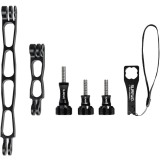 Set brate de prelungire, Surewo, pentru filmare panaramica cu Insta360 X4, GoPro Hero 13, DJI Osmo Action 5 Pro, DJI Osmo Action 4, aluminiu