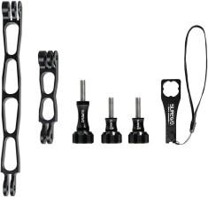 Set brate de prelungire, Surewo, pentru filmare panaramica cu Insta360 X4, GoPro Hero 13, DJI Osmo Action 5 Pro, DJI Osmo Action 4, aluminiu