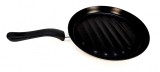 Tigaie pentru gratar, 28 cm, Carmela-Grill, strat antiaderent XyLan, emailata, striatii, La Ideal, Garcima, GRC20038
