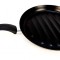 Tigaie pentru gratar, 28 cm, Carmela-Grill, strat antiaderent XyLan, emailata, striatii, La Ideal, Garcima, GRC20038