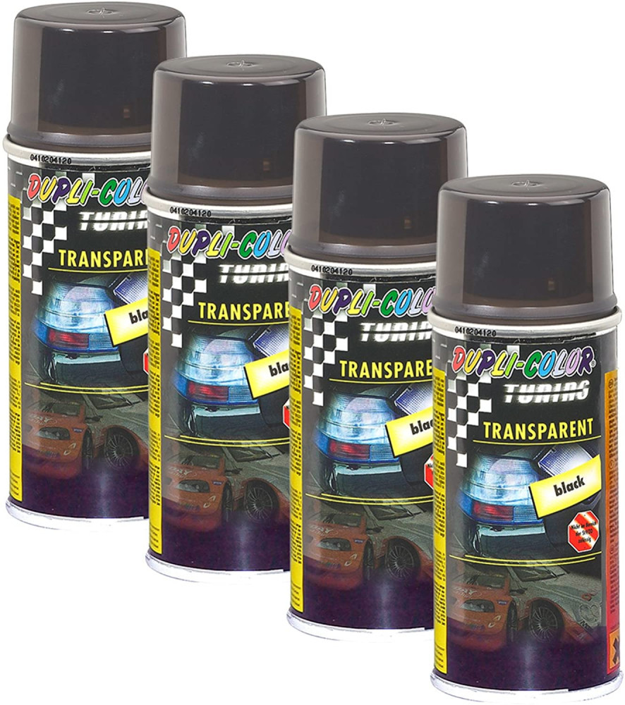 Set 4 Buc Spray Vopsea Dupli-Color Negru Transparent Stopuri Faruri 150ML  430213, General | Okazii.ro