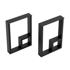 Set 2 buc picioare masa Kauhava 42x30x7cm otel negru [en.casa] HausGarden Leisure foto