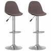 VidaXL Scaune de bar, 2 buc., gri taupe, material textil