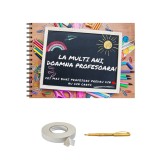 Album foto / Guestbook / Caiet marturii pentru cea mai buna profesoara, format A4 landscape, pix inclus, accesoriu nunta