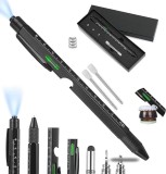 Cumpara ieftin Pix multifunctional, 9 in 1, rigla, surubelnita, suport telefon, LED, negru