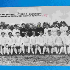 DINAMO Bucuresti - echipa de fotbal editia 1970 - 1971- Carte Postala