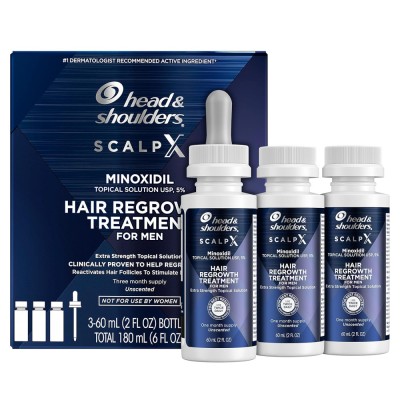 Set Solutie, Head &amp;amp;amp; Shoulders, Scalp X, impotriva Caderii Parului, 5%, pentru Barbati, Tratament 3 L foto