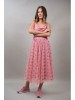 FUSTA LUNGA TUL CU ELASTIC IN TALIE SPLENDIDO TALIE UNICA Roz