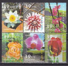 Olanda 2002 flori MI 1994-1999 MNH foto