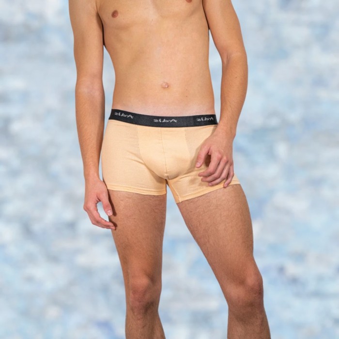 Boxeri Bărbați din Bumbac Elastic - 3XL - Bej