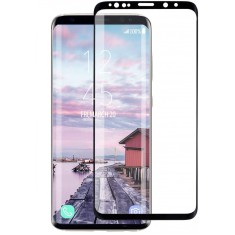 Folie sticla 3D, Full Glue, Samsung Galaxy S8, ecran complet, Negru