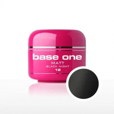 Gel UV Silcare Base One Matt - Black Night 12, 5g