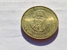 544. Moneda India 5 rupees 2011 (150th Ann. of the birth of Rabindanath Tagore)