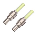 Set 2 Lumini LED cu Ventil si Baterii pentru Roata Cauciuc, Compatibil cu Bicicleta, Masina sau Motocicleta, Verde, CBD CORAL BEST DEALS Verde 6 cm 1.